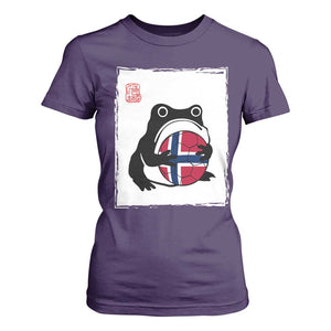 Grumpy Frog Norway Soccer Fan T Shirt For Women Japanese Style Match Day TS12 Purple Print Your Wear