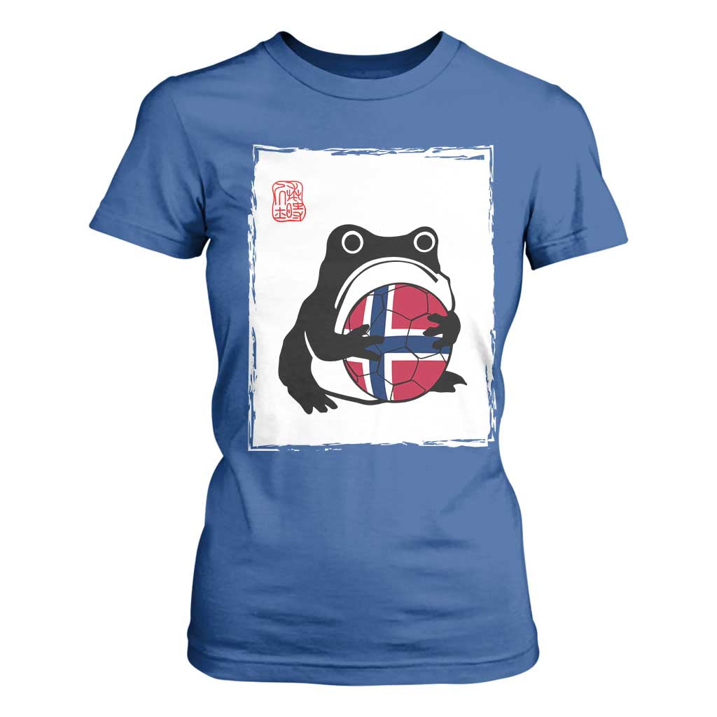 Grumpy Frog Norway Soccer Fan T Shirt For Women Japanese Style Match Day TS12 Royal Blue Print Your Wear