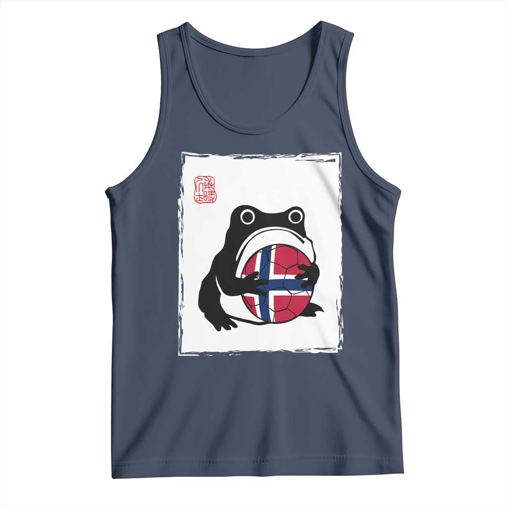 Grumpy Frog Norway Soccer Fan Tank Top Japanese Style Match Day TS12 Navy Print Your Wear