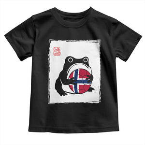 Grumpy Frog Norway Soccer Fan Toddler T Shirt Japanese Style Match Day TS12 Black Print Your Wear