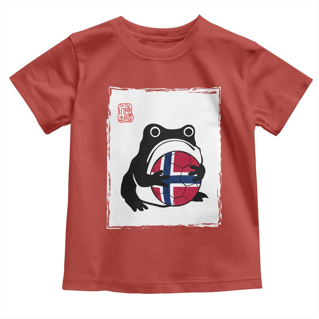 Grumpy Frog Norway Soccer Fan Toddler T Shirt Japanese Style Match Day TS12 Red Print Your Wear