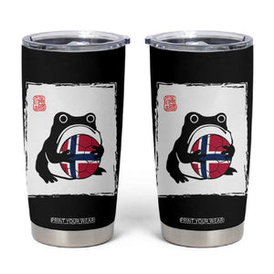 Grumpy Frog Norway Soccer Fan Tumbler Cup Japanese Style Match Day TS12 Black Print Your Wear