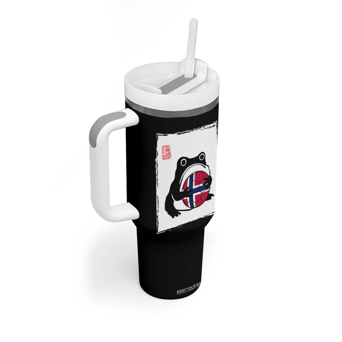 Grumpy Frog Norway Soccer Fan Tumbler With Handle Japanese Style Match Day TS12 Print Your Wear