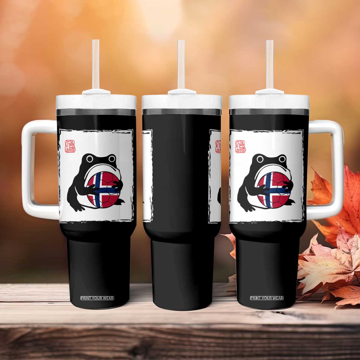 Grumpy Frog Norway Soccer Fan Tumbler With Handle Japanese Style Match Day TS12 Print Your Wear