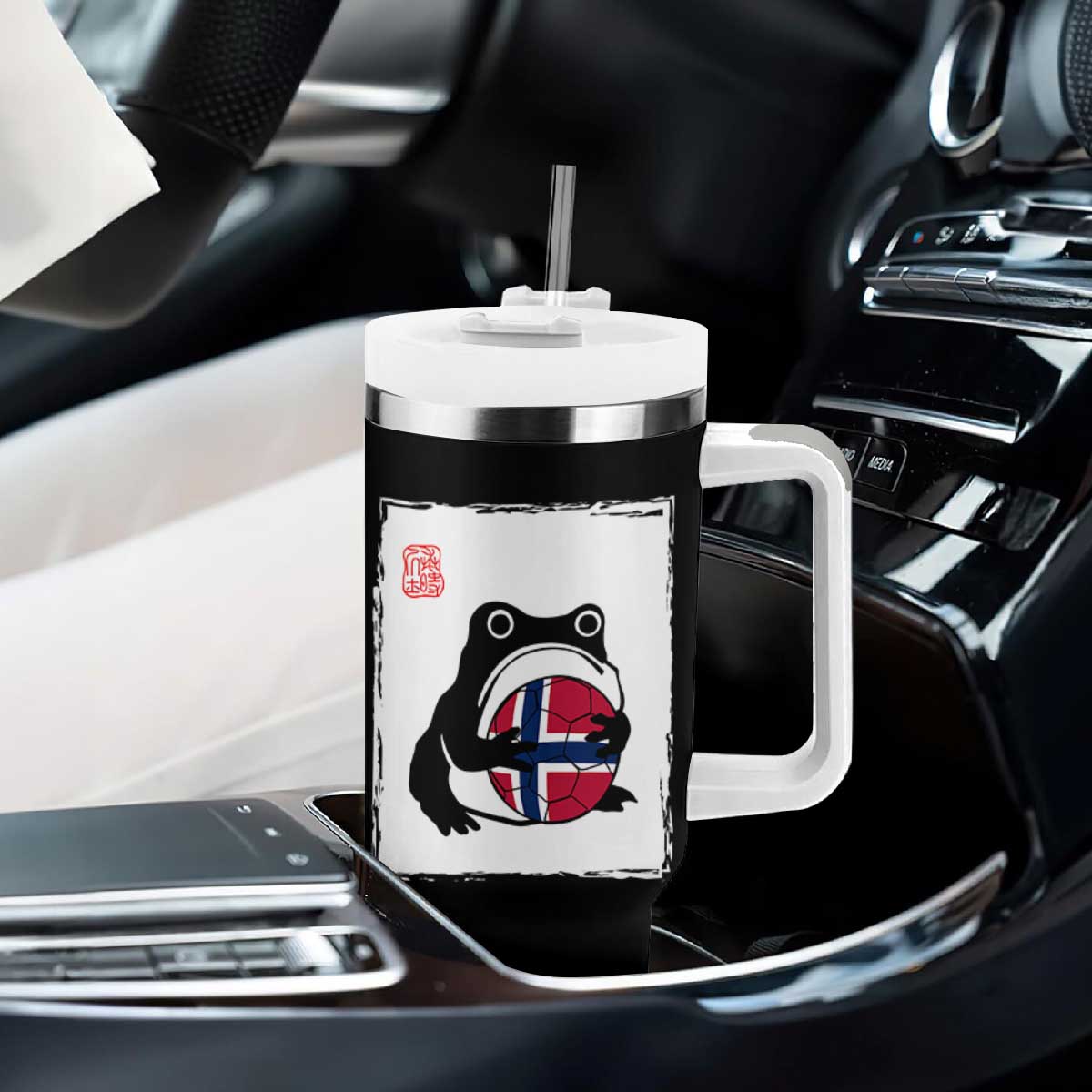 Grumpy Frog Norway Soccer Fan Tumbler With Handle Japanese Style Match Day TS12 Print Your Wear