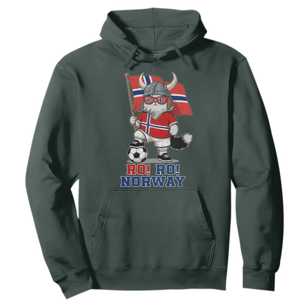 Ro Ro Norway Hoodie Norwegian Pride Cat Lover Norway Flag Gift TS12 Dark Forest Green Print Your Wear