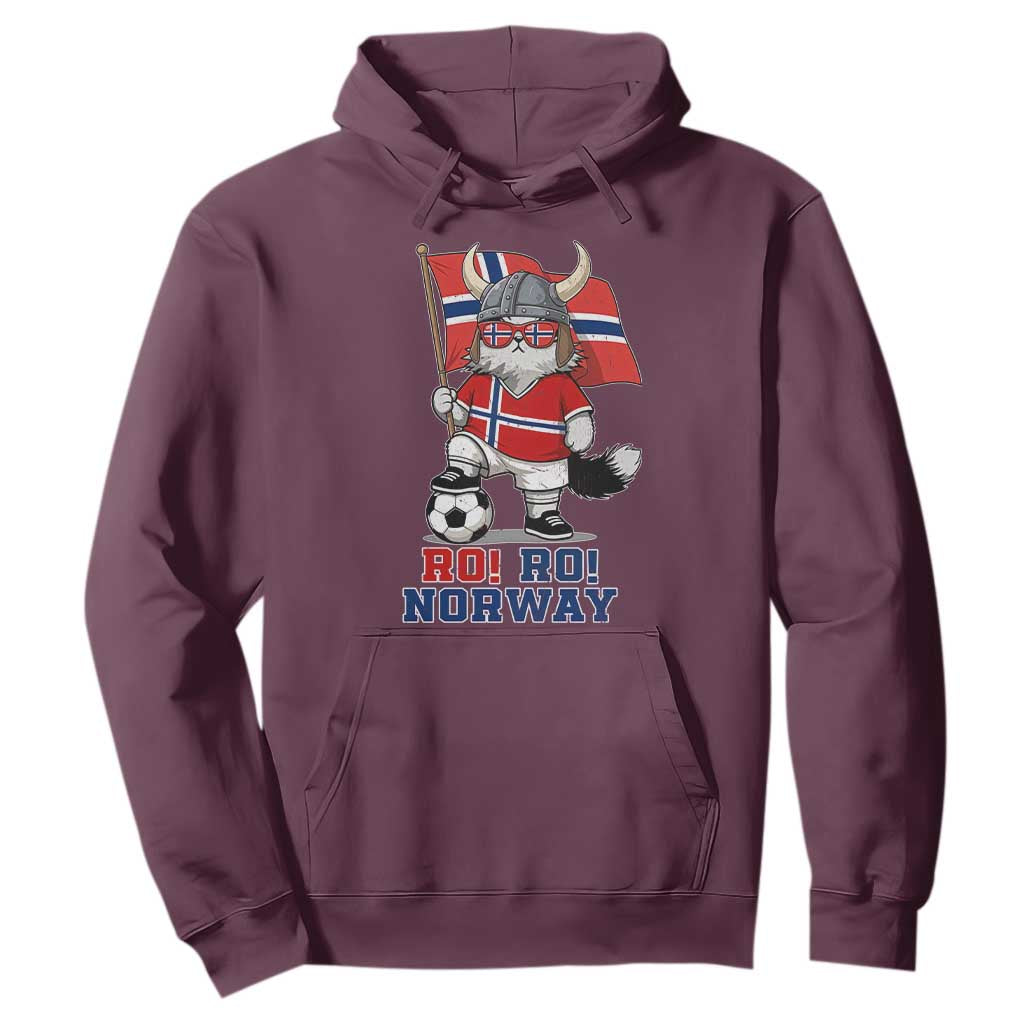 Ro Ro Norway Hoodie Norwegian Pride Cat Lover Norway Flag Gift TS12 Maroon Print Your Wear