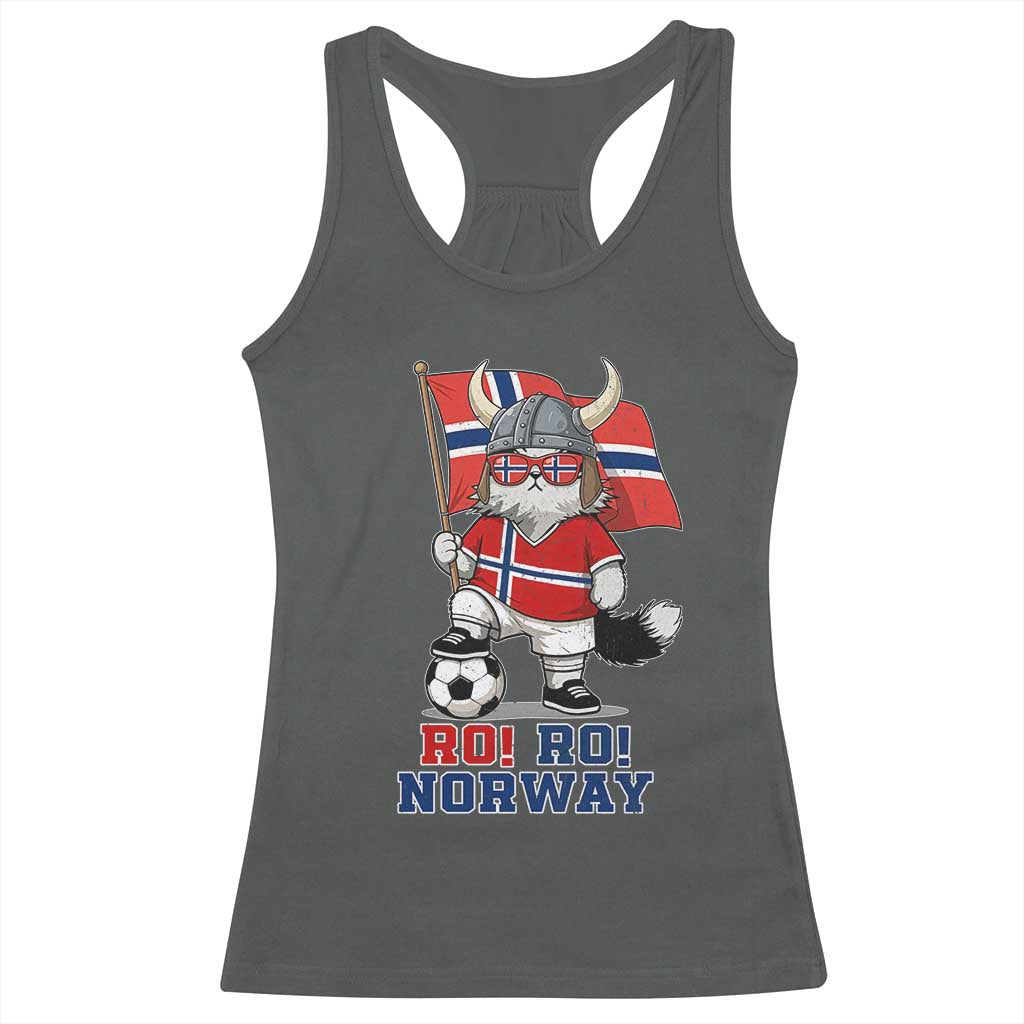 Ro Ro Norway Racerback Tank Top Norwegian Pride Cat Lover Norway Flag Gift TS12 Dark Heather Print Your Wear