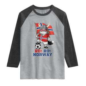 Ro Ro Norway Raglan Shirt Norwegian Pride Cat Lover Norway Flag Gift TS12 Heather Gray Heather Charcoal Print Your Wear