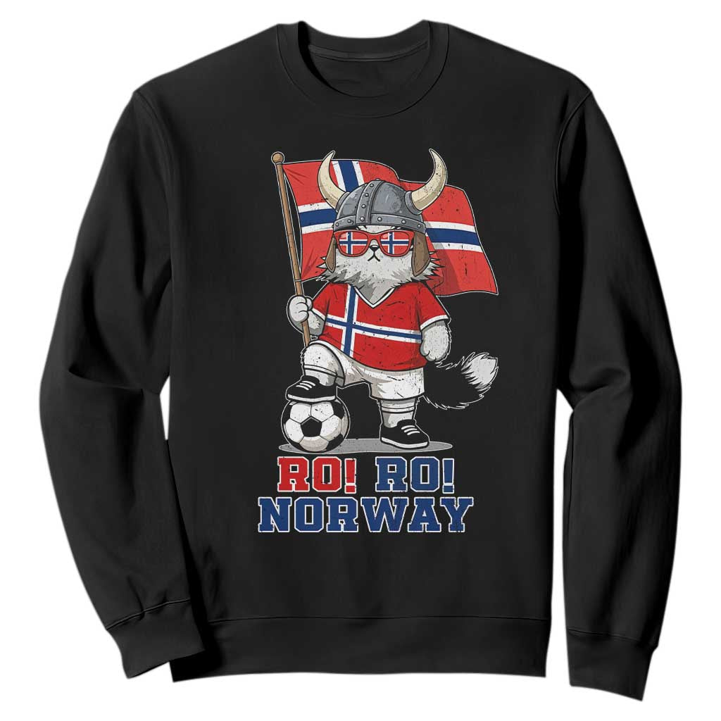 Ro Ro Norway Sweatshirt Norwegian Pride Cat Lover Norway Flag Gift TS12 Black Print Your Wear