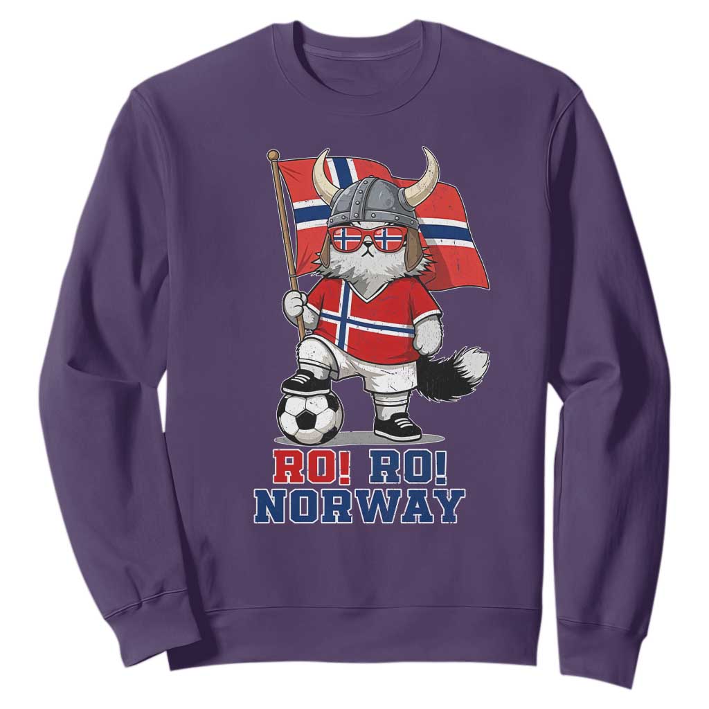 Ro Ro Norway Sweatshirt Norwegian Pride Cat Lover Norway Flag Gift TS12 Purple Print Your Wear