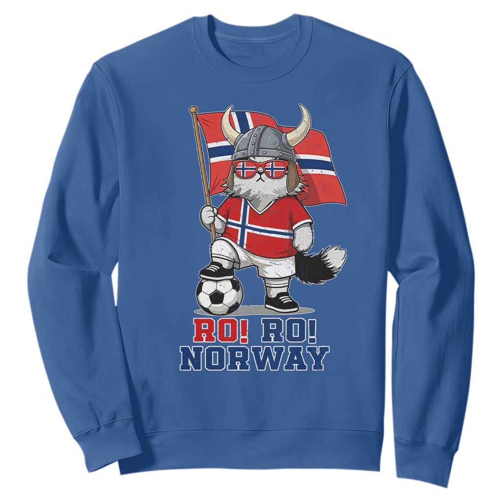 Ro Ro Norway Sweatshirt Norwegian Pride Cat Lover Norway Flag Gift TS12 Royal Blue Print Your Wear