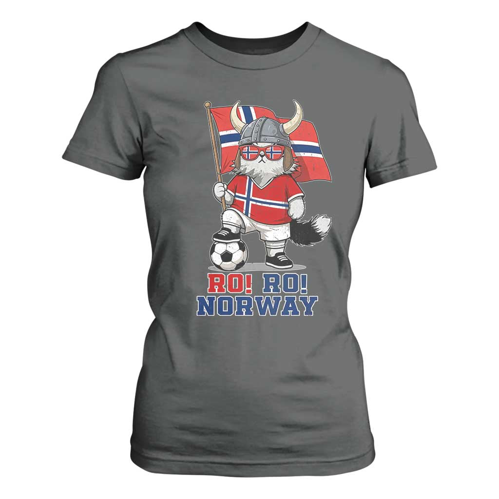 Ro Ro Norway T Shirt For Women Norwegian Pride Cat Lover Norway Flag Gift TS12 Dark Heather Print Your Wear