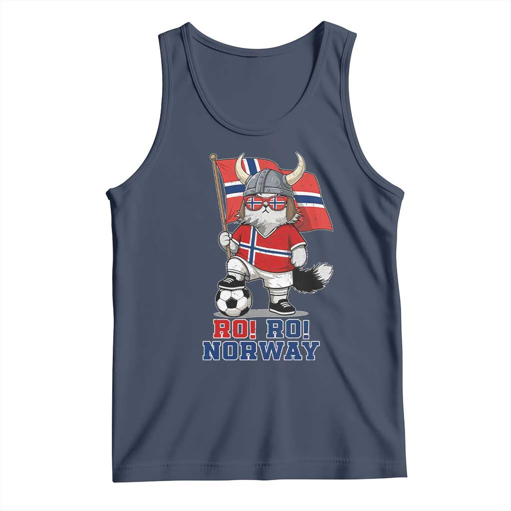 Ro Ro Norway Tank Top Norwegian Pride Cat Lover Norway Flag Gift TS12 Navy Print Your Wear