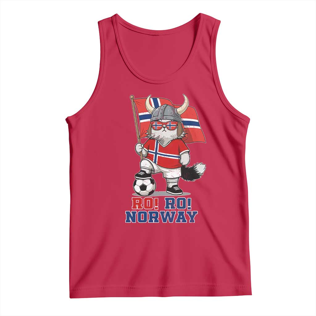 Ro Ro Norway Tank Top Norwegian Pride Cat Lover Norway Flag Gift TS12 Red Print Your Wear