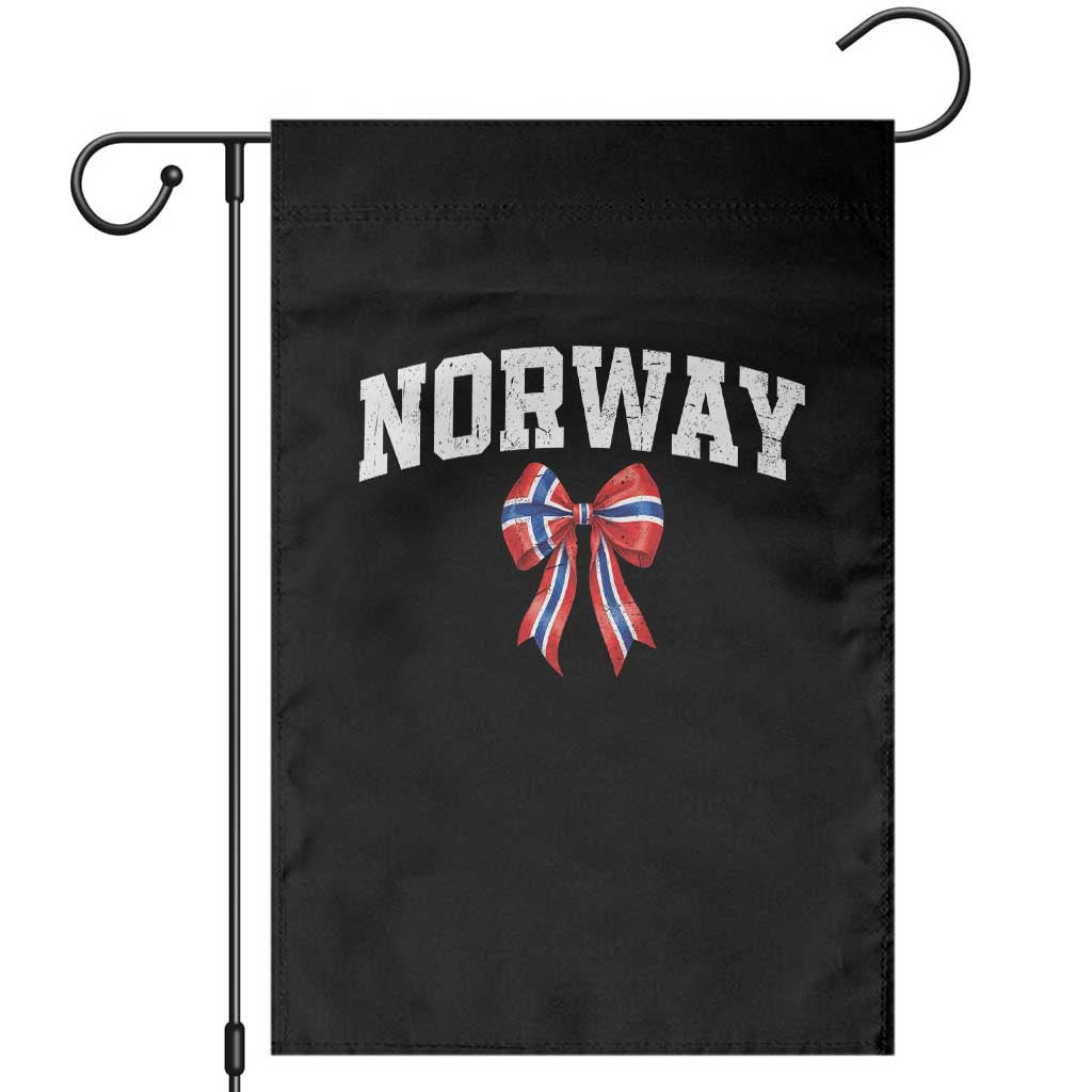 Norwegian Girl Coquette Bow Garden Flag Norway Flag Pride Gift TS12 Black Print Your Wear