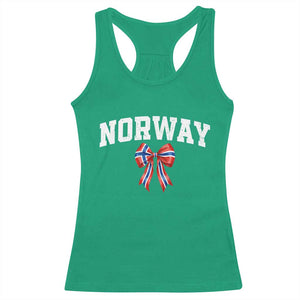 Norwegian Girl Coquette Bow Racerback Tank Top Norway Flag Pride Gift TS12 Irish Green Print Your Wear