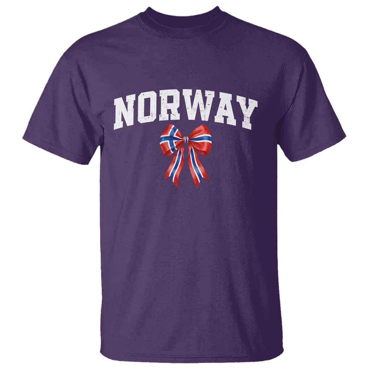 Norwegian Girl Coquette Bow T Shirt Norway Flag Pride Gift TS12 Purple Print Your Wear