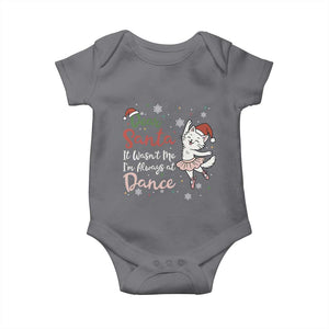 Funny Christmas Ballet Cat Lover Baby Onesie Dear Santa It Was Not Me TS12 Charcoal Print Your Wear