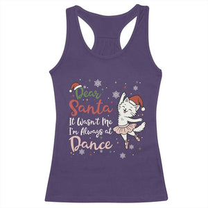 Funny Christmas Ballet Cat Lover Racerback Tank Top Dear Santa It Was Not Me TS12 Purple Print Your Wear