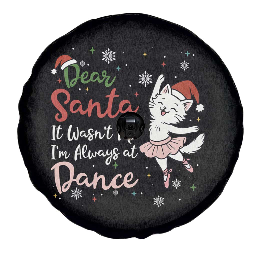 Funny Christmas Ballet Cat Lover Spare Tire Cover Dear Santa It Was Not Me TS12 Print Your Wear
