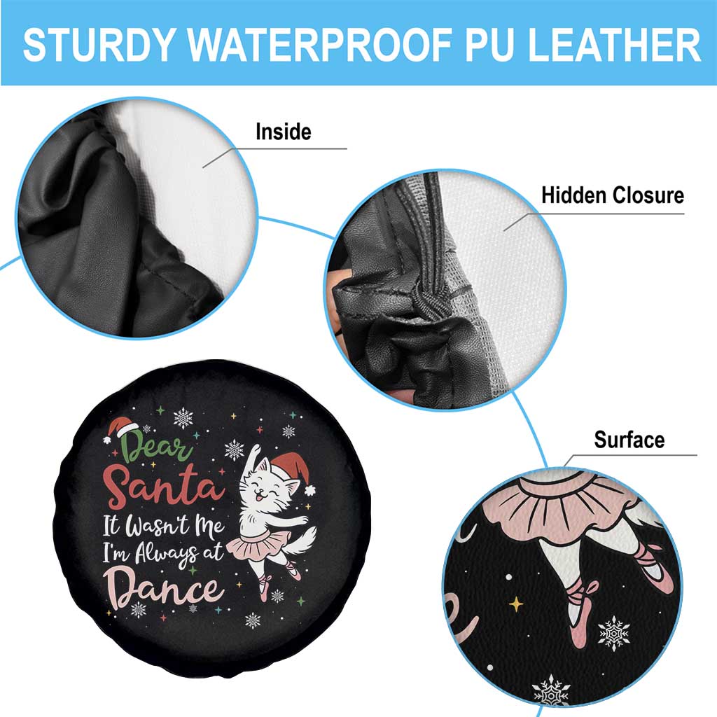 Funny Christmas Ballet Cat Lover Spare Tire Cover Dear Santa It Was Not Me TS12 Print Your Wear