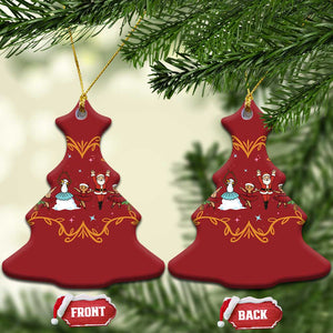 Ballet Lover Xmas Christmas Ornament Funny Gingerbread Santa Snowman Dance TS12 Christmas Tree Red Print Your Wear