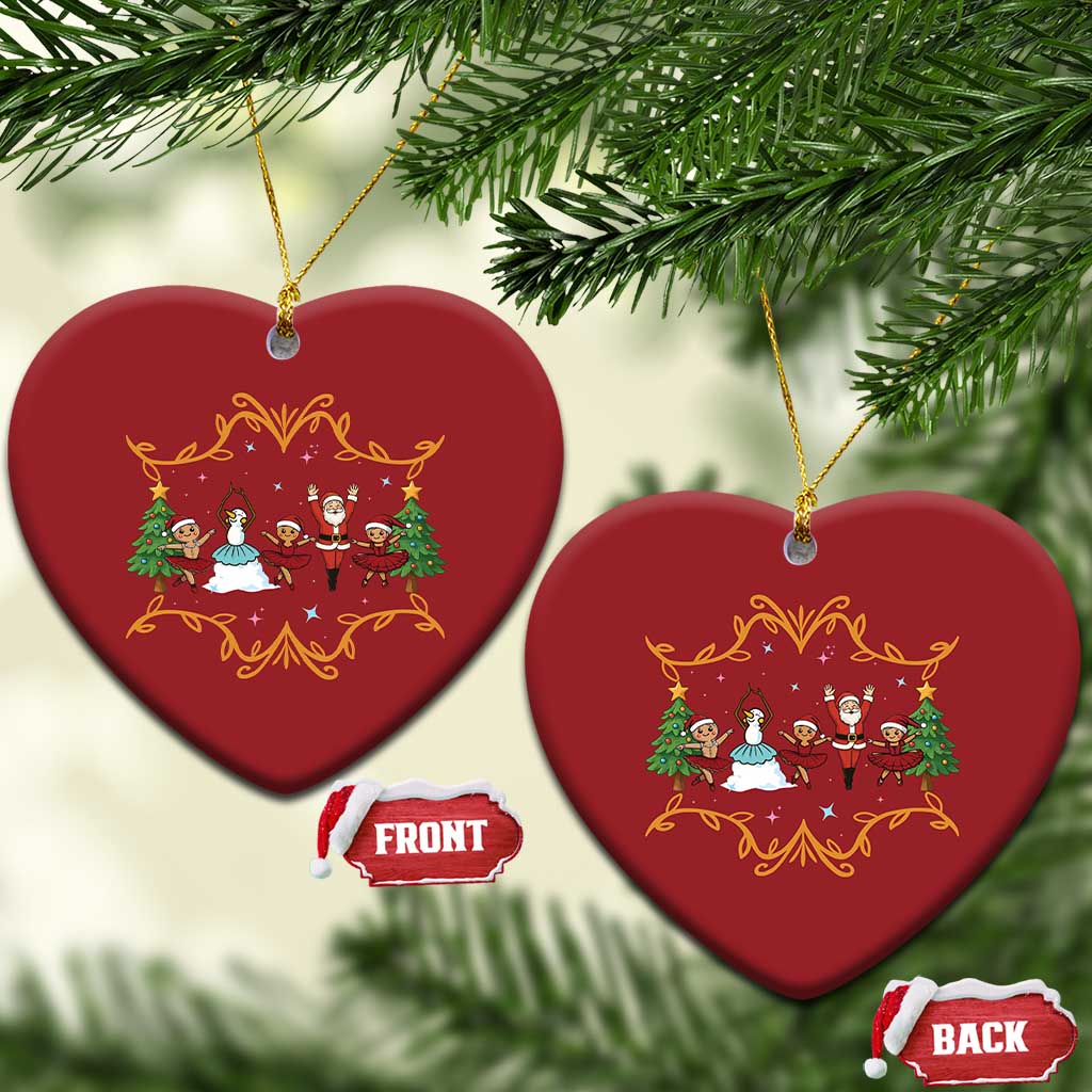 Ballet Lover Xmas Christmas Ornament Funny Gingerbread Santa Snowman Dance TS12 Heart Red Print Your Wear