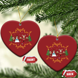 Ballet Lover Xmas Christmas Ornament Funny Gingerbread Santa Snowman Dance TS12 Heart Red Print Your Wear
