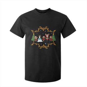Ballet Lover Christmas T Shirt For Kid Funny Gingerbread Santa Snowman Dance TS12 Black Print Your Wear