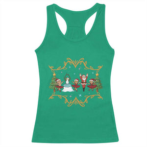 Ballet Lover Christmas Racerback Tank Top Funny Gingerbread Santa Snowman Dance TS12 Irish Green Print Your Wear