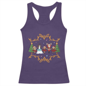 Ballet Lover Christmas Racerback Tank Top Funny Gingerbread Santa Snowman Dance TS12 Purple Print Your Wear