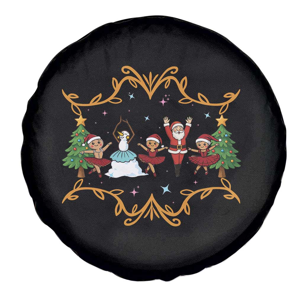 Ballet Lover Christmas Spare Tire Cover Funny Gingerbread Santa Snowman Dance TS12 Print Your Wear