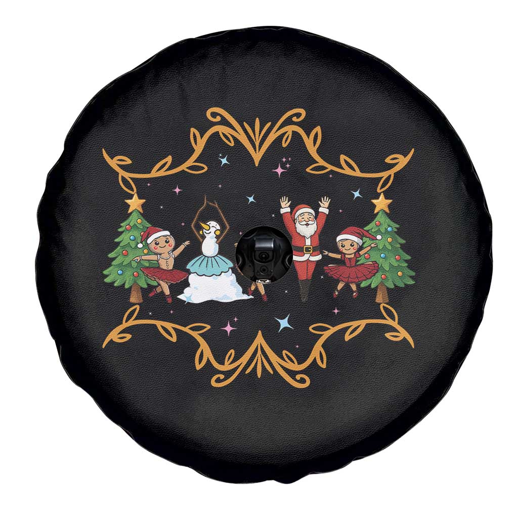Ballet Lover Christmas Spare Tire Cover Funny Gingerbread Santa Snowman Dance TS12 Print Your Wear