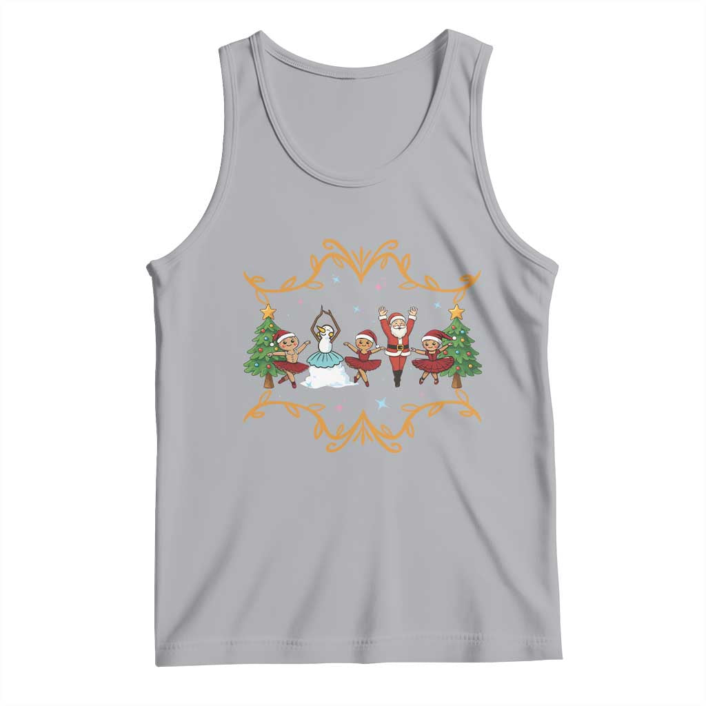 Ballet Lover Christmas Tank Top Funny Gingerbread Santa Snowman Dance TS12 Athletic Heather Print Your Wear