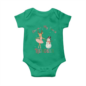 Christmas Ballet Reindeer Baby Onesie Dancer Is My Favorite Reindeer Gift TS12 Irish Green Print Your Wear