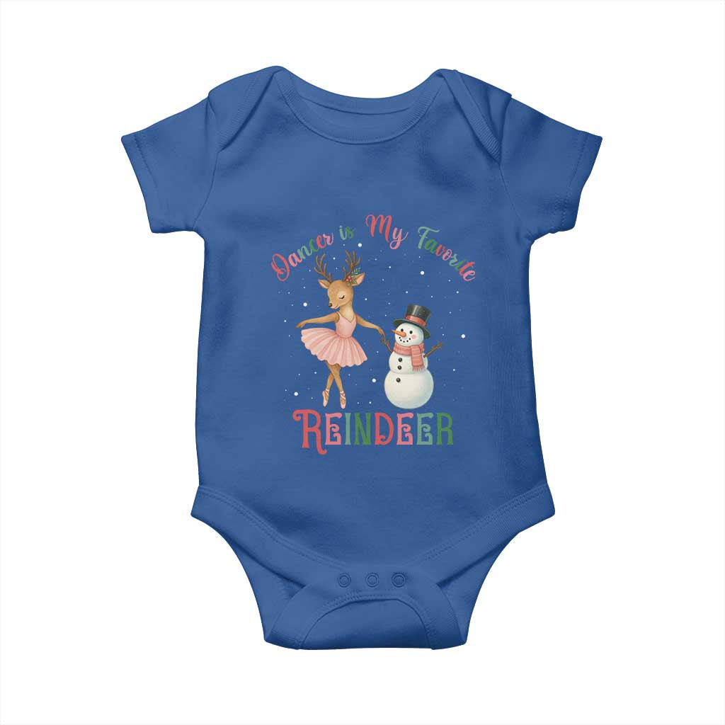 Christmas Ballet Reindeer Baby Onesie Dancer Is My Favorite Reindeer Gift TS12 Royal Blue Print Your Wear