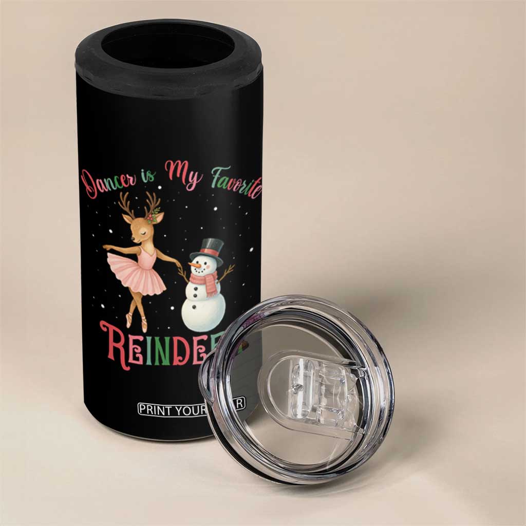 Christmas Ballet Reindeer 4 in 1 Can Cooler Tumbler Dancer Is My Favorite Reindeer Gift TS12 Print Your Wear