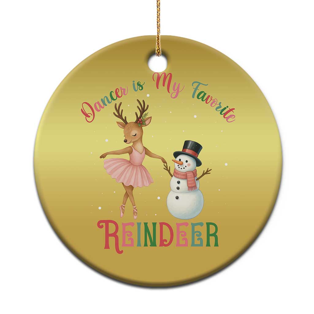 Xmas Ballet Reindeer Christmas Ornament Dancer Is My Favorite Reindeer Gift TS12 Print Your Wear