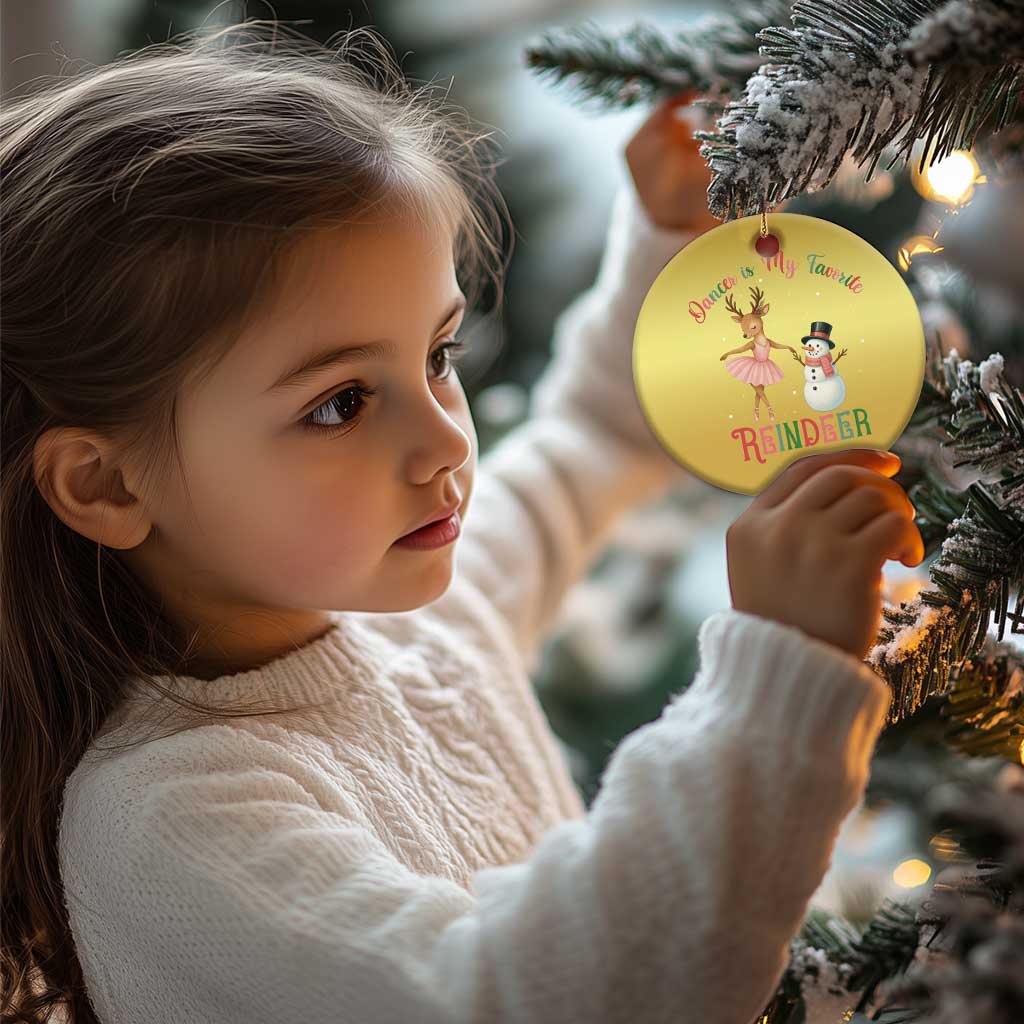Xmas Ballet Reindeer Christmas Ornament Dancer Is My Favorite Reindeer Gift TS12 Print Your Wear