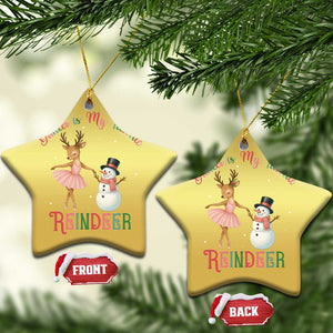 Xmas Ballet Reindeer Christmas Ornament Dancer Is My Favorite Reindeer Gift TS12 Star Gold Print Your Wear