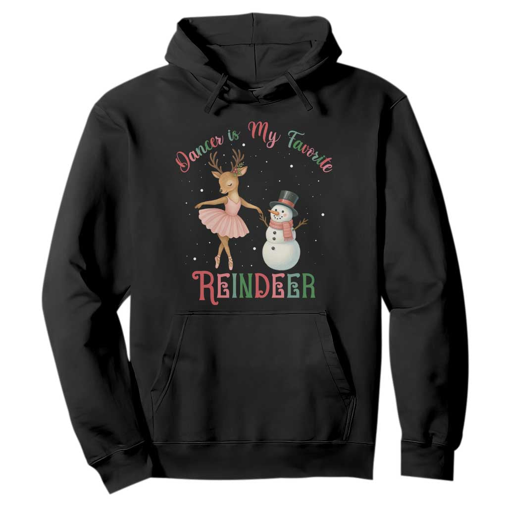 Christmas Ballet Reindeer Hoodie Dancer Is My Favorite Reindeer Gift TS12 Black Print Your Wear