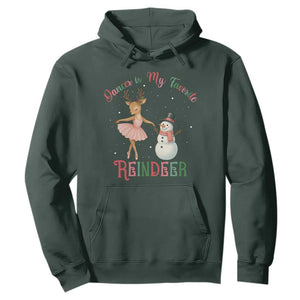 Christmas Ballet Reindeer Hoodie Dancer Is My Favorite Reindeer Gift TS12 Dark Forest Green Print Your Wear