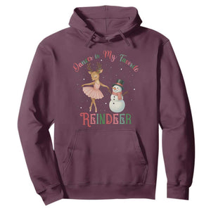 Christmas Ballet Reindeer Hoodie Dancer Is My Favorite Reindeer Gift TS12 Maroon Print Your Wear