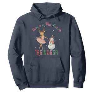 Christmas Ballet Reindeer Hoodie Dancer Is My Favorite Reindeer Gift TS12 Navy Print Your Wear