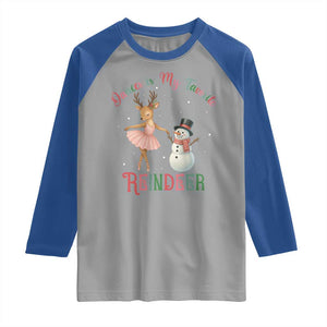 Christmas Ballet Reindeer Raglan Shirt Dancer Is My Favorite Reindeer Gift TS12 Sport Gray Royal Print Your Wear