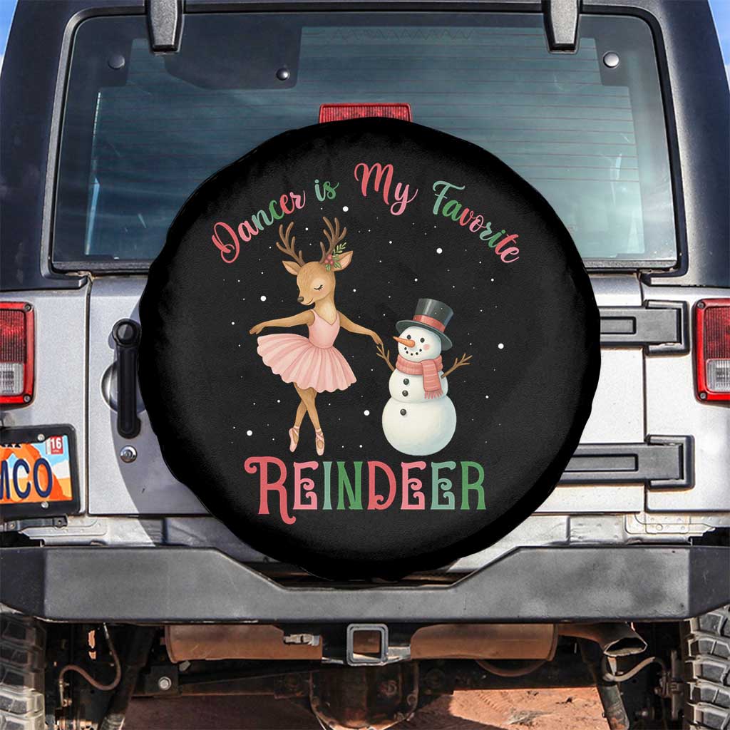 Christmas Ballet Reindeer Spare Tire Cover Dancer Is My Favorite Reindeer Gift TS12 No hole Black Print Your Wear