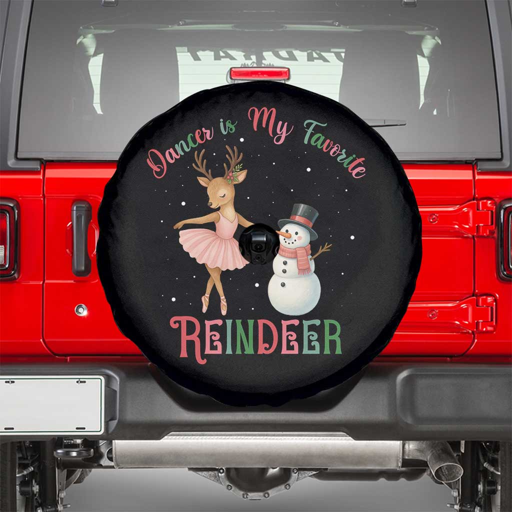 Christmas Ballet Reindeer Spare Tire Cover Dancer Is My Favorite Reindeer Gift TS12 Black Print Your Wear