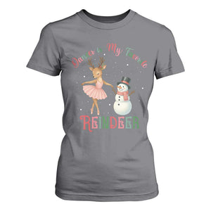 Christmas Ballet Reindeer T Shirt For Women Dancer Is My Favorite Reindeer Gift TS12 Charcoal Print Your Wear