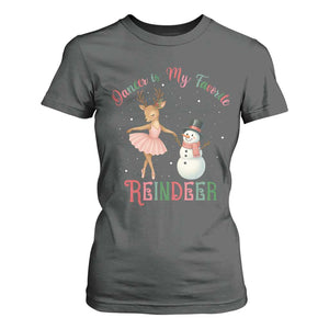 Christmas Ballet Reindeer T Shirt For Women Dancer Is My Favorite Reindeer Gift TS12 Dark Heather Print Your Wear